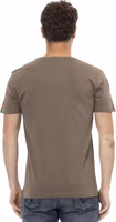 Brown Cotton Men T-Shirt 3