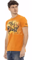 "Orange Cotton Men T-Shirt" 2