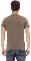 Brown Cotton Men T-Shirt 3