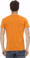 "Orange Cotton Men T-Shirt" 3