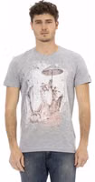 Gray Cotton Men T-Shirt 1