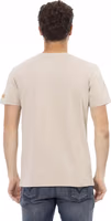Beige Cotton Men T-Shirt 3