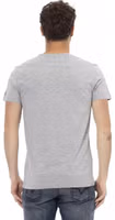 Gray Cotton Men T-Shirt 3