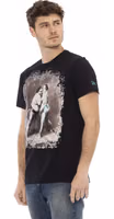 Black Cotton Men T-Shirt 2