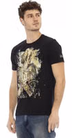 Black Cotton Men T-Shirt 2