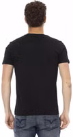 Black Cotton Men T-Shirt 3