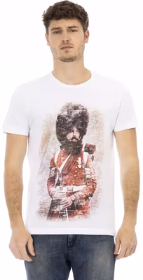 White Cotton Men T-Shirt