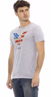 Gray Cotton Men T-Shirt 2
