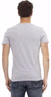 Gray Cotton Men T-Shirt 3