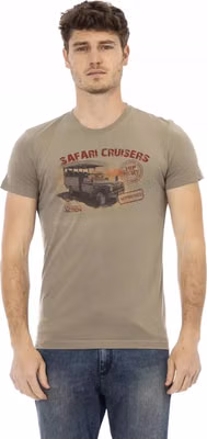 Green Cotton Men T-Shirt