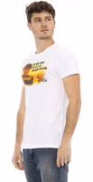 White Cotton Men T-Shirt 2