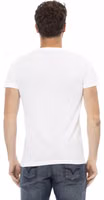 White Cotton Men T-Shirt 3