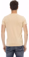 Beige Cotton Men T-Shirt 3