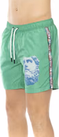 Green Polyester Men Swim Short 4
