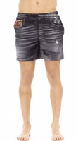 Black Polyester Men's Swim Short 1