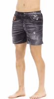 Black Polyester Men's Swim Short 2