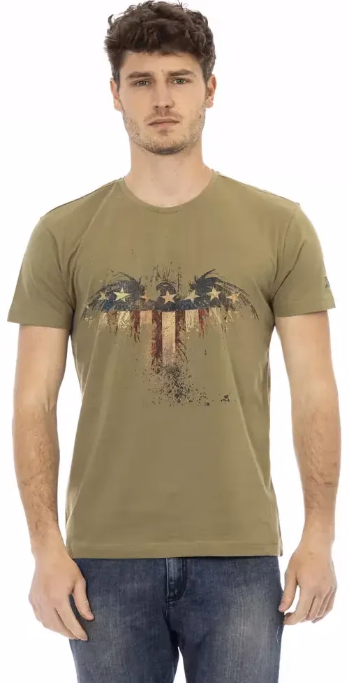 Green Cotton Men's T-Shirt