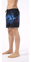 Black Polyester Men Swim Short 2