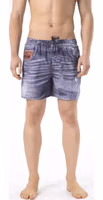 Blue Polyester Men Swimwear Short 1