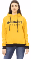Yellow Cotton Women Hoodie 1