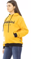 Yellow Cotton Women Hoodie 2