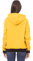 Yellow Cotton Women Hoodie 3