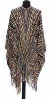 Multicolor Wool Women Poncho 3