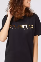 تيشيرت نسائي قطني أسود بقصّة واسعة 2