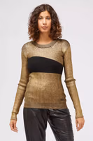 Gold Wool Women Sweater 1