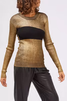 Gold Wool Women Sweater 2