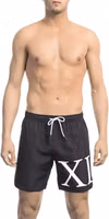 Black Polyester Men Swim Short 1