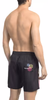 Black Polyester Men Swim Short 2
