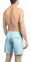 Light Blue Polyester Men Swim Short 2