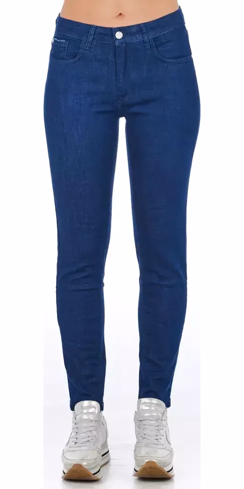 Blue Cotton Women Skinny Jean