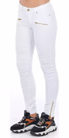 White Cotton Women Jeans 2