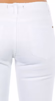 White Cotton Women Jeans 3