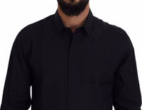 Black Gold Cotton Slim Fit Dress Mens Shirt 4