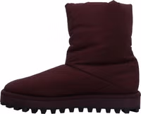 Bordeaux Nylon Boots Padded Mid Shoes 2