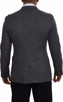 Gray Wool Stretch Slim Fit Jacket Blazer 2