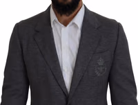 Gray Wool Stretch Slim Fit Jacket Blazer 3