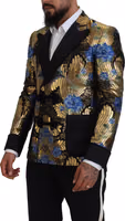 Gold Lurex Double Breasted Jacket Blazer 1