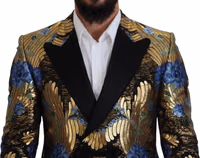 Gold Lurex Double Breasted Jacket Blazer 3