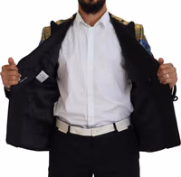 Gold Lurex Double Breasted Jacket Blazer 5
