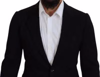 Black Wool Crown Slim Fit Jacket Blazer 3