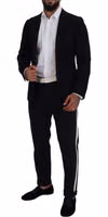 Black Wool Crown Slim Fit Jacket Blazer 5