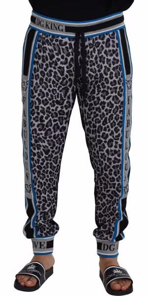 Multicolor DG King Leopard Print Jogger Pants
