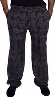 Gray Checkered Mid Waist Men Pants 4