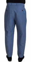 Blue Linen Chino Formal Pants 3