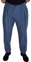 Blue Linen Chino Formal Pants 4