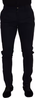 Black Wool Slim Formal Pants 1